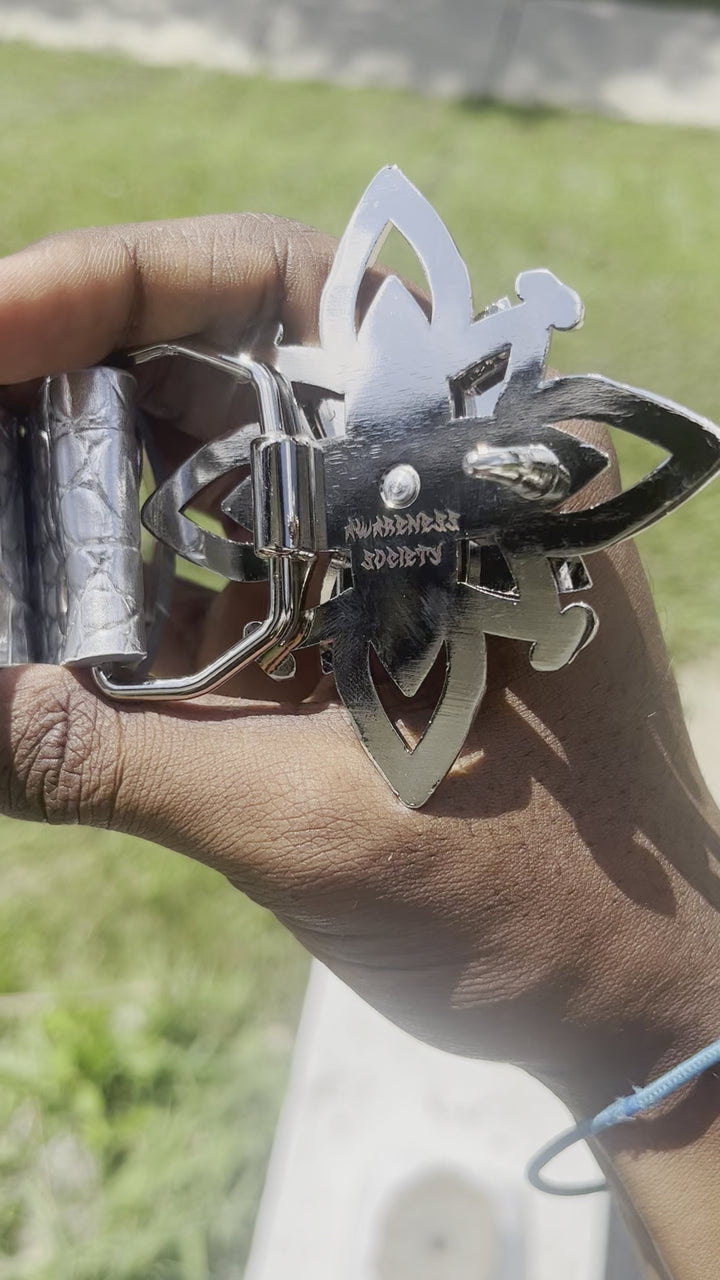 Silver Spinning Lotus Belt