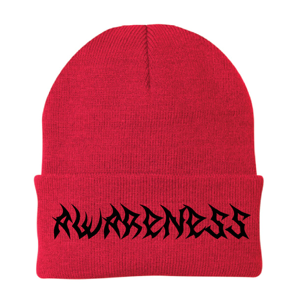 Red "Awareness" Beanie